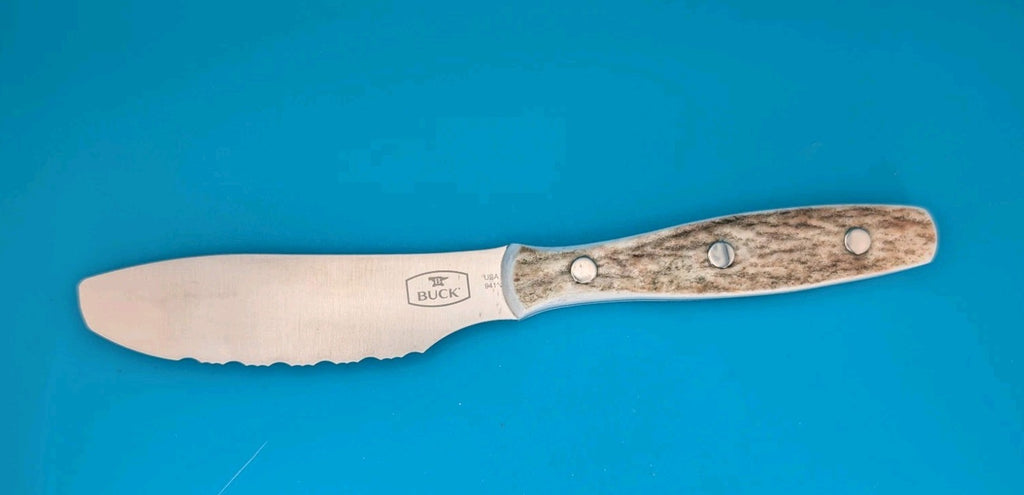 Buck USA 941 Elk Antler Handle Spreader Knife!