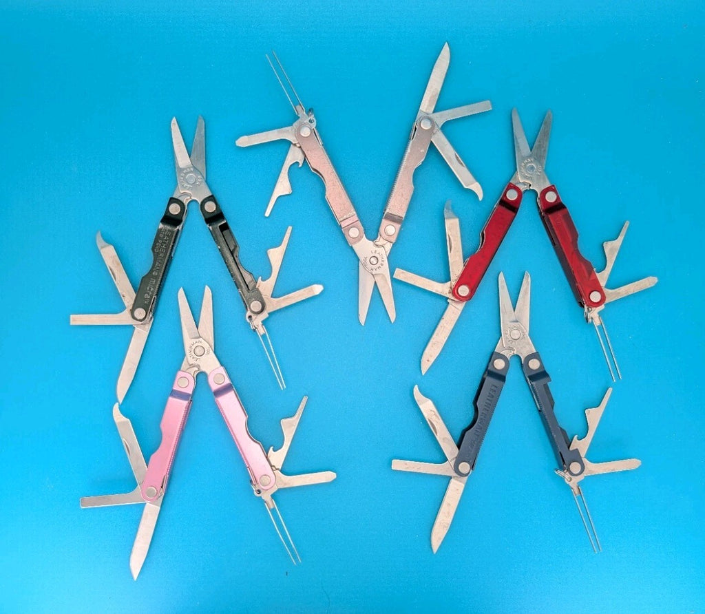 Leatherman Micra Multi-Tool Knife Scissors Key Ring! MIXED COLORS! LOT OF 5!