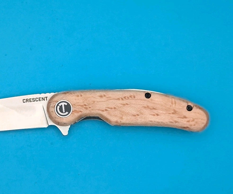 Crescent 3-1/4In Drop Point Aluminum Handle Pocket Knife CPK325A 3.25" Used