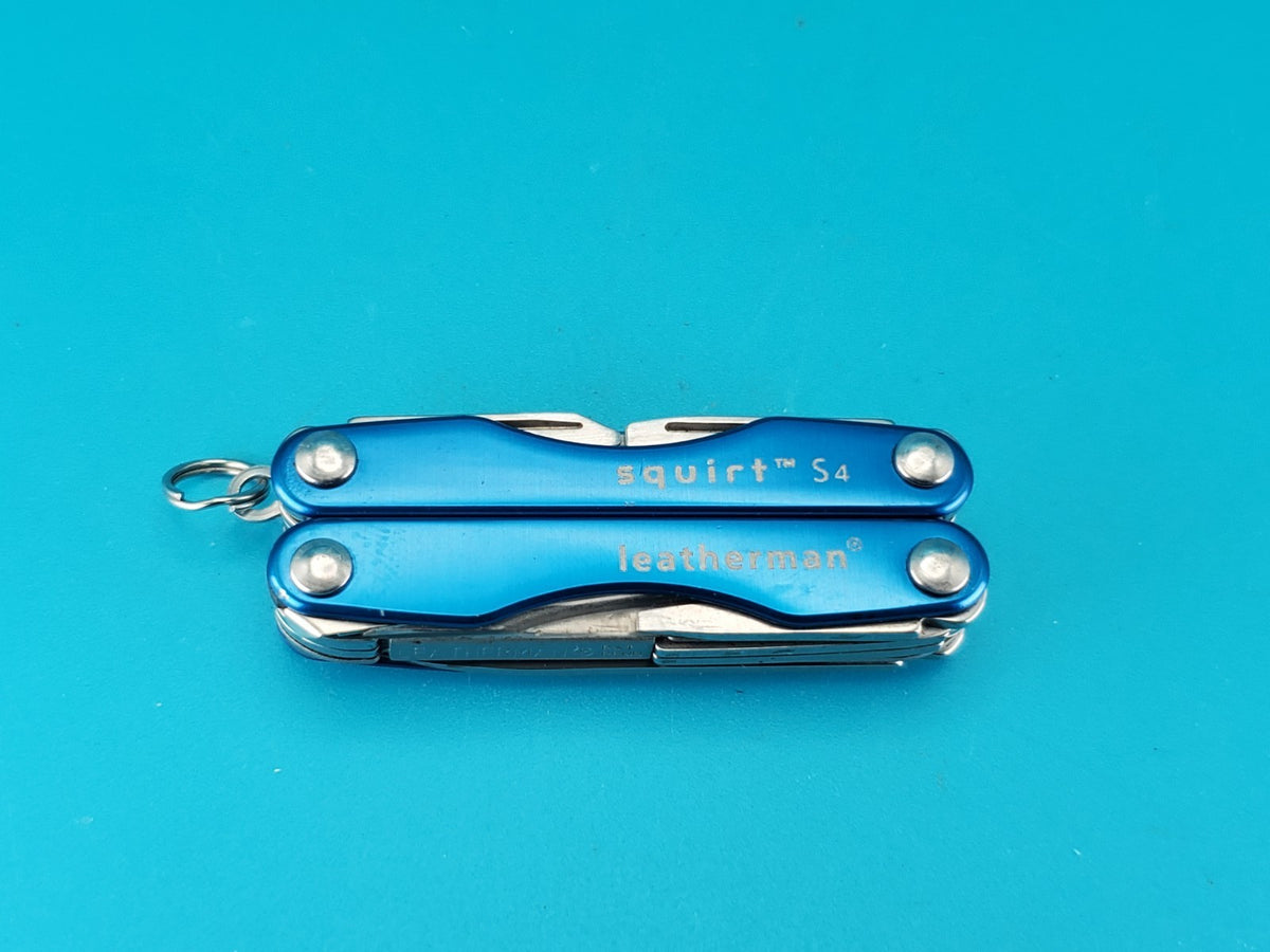 Leatherman Squirt S4 Multi-Tool, Key Ring, Retired, BLUE! CAREFIRST BLUEFUND