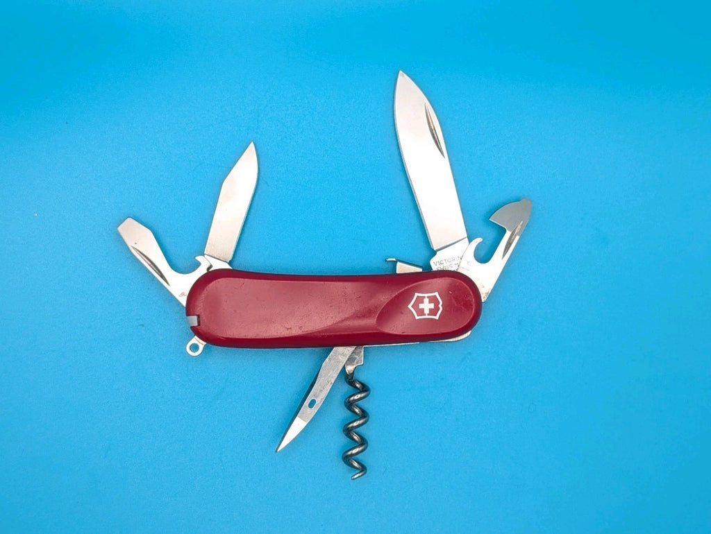 Victorinox EVO S101 Locking Blade Red Swiss Army Knife Multi Tool!