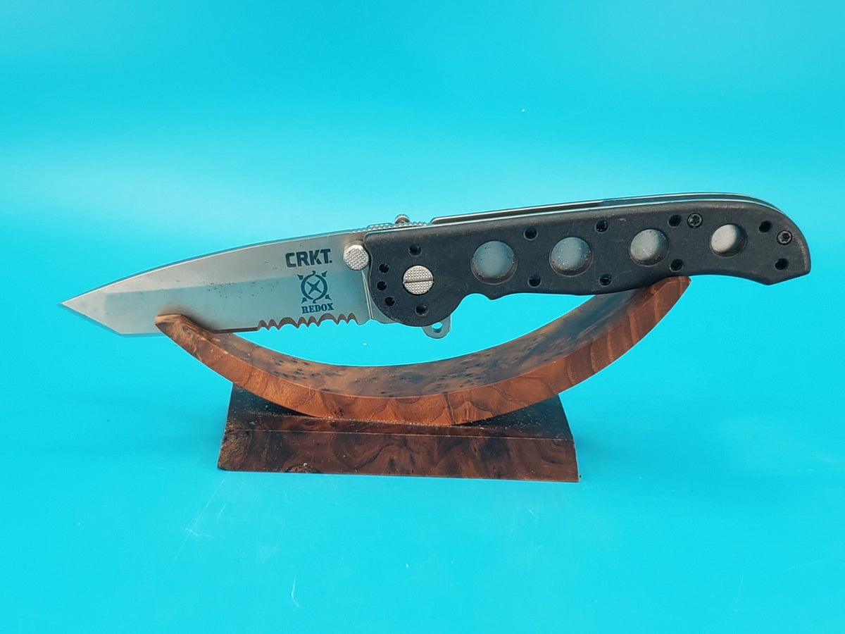 CRKT M16-12Z Black Handle Combo Edge Folding Pocket Knife!