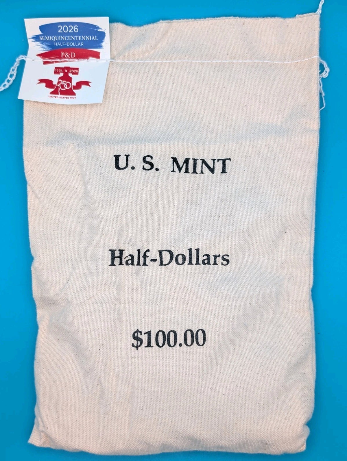 2026 US Mint Enduring Liberty Semiquincentennial Half Dollar 200 Coin Bag P&D