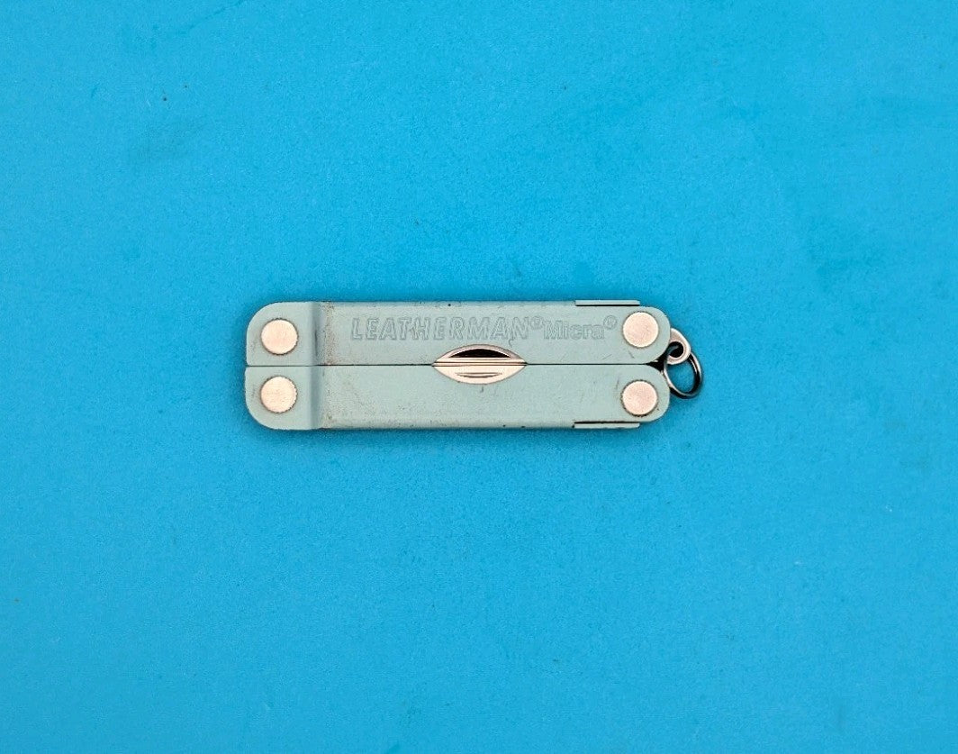Leatherman Micra Multi-Tool, Knife, Scissors, Key Ring,  Light Blue!
