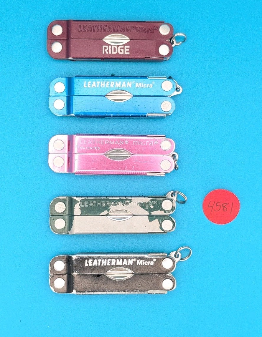 Leatherman Micra Multi-Tool Knife Scissors Key Ring! MIXED COLORS! LOT OF 5!