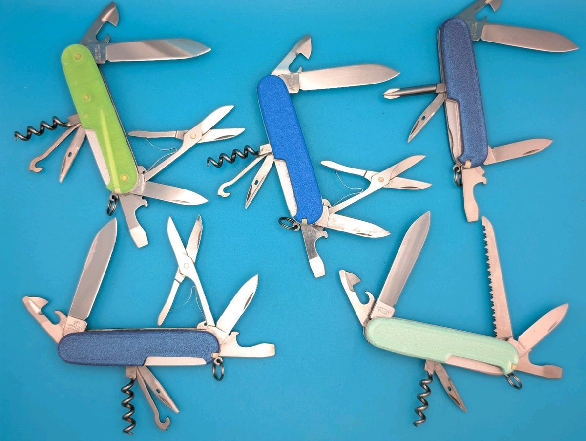 Custom Victorinox Variety Mix Swiss Army Knife Multi Tool! LOT OF 5!