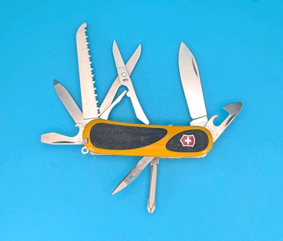 Victorinox EvoGrip S18 Yellow & Black Swiss Army Knife Multi Tool!