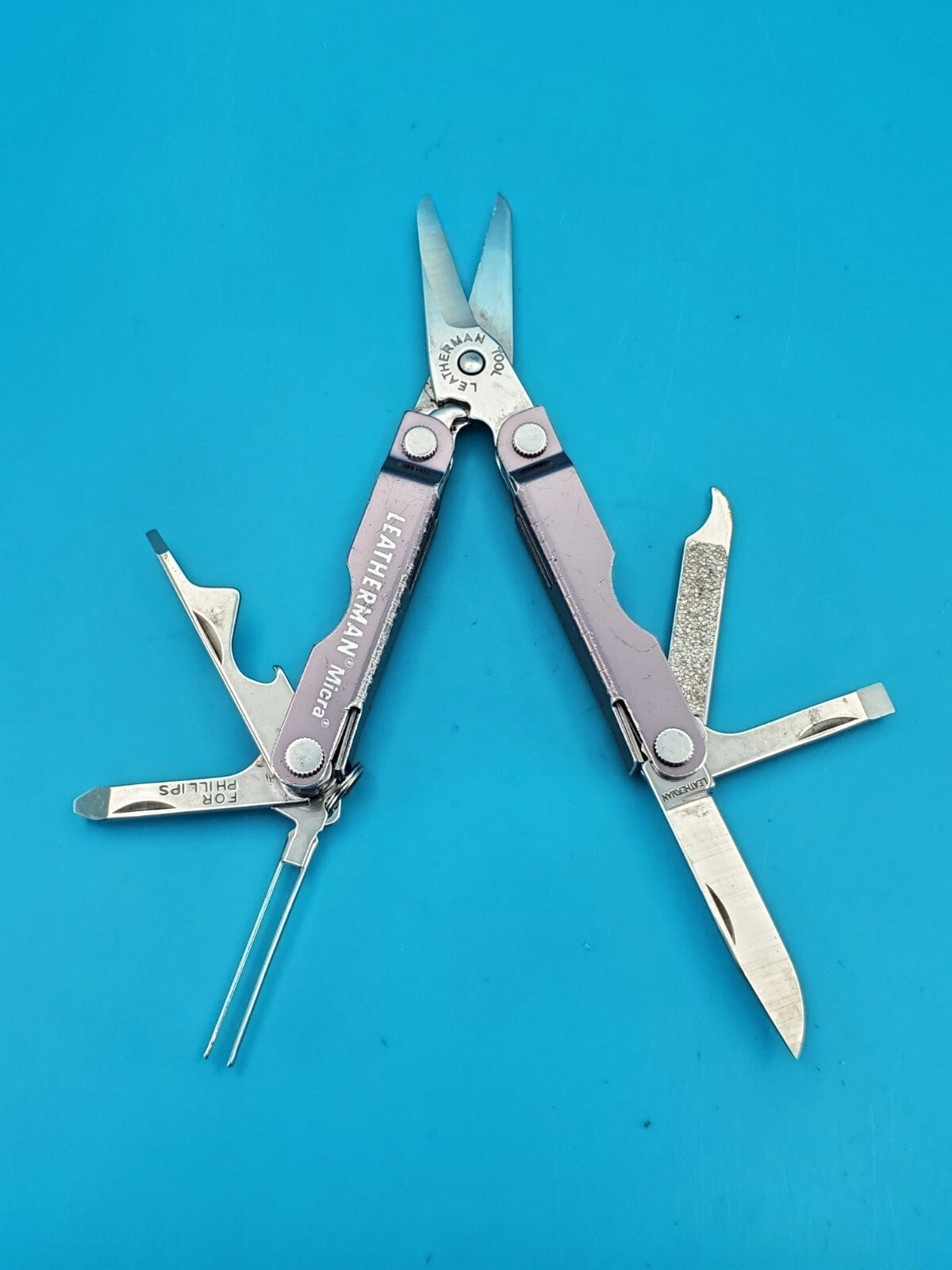 Leatherman Micra Multi-Tool, Knife, Scissors, Key Ring, Gray! GUITAR ALI THE ACE