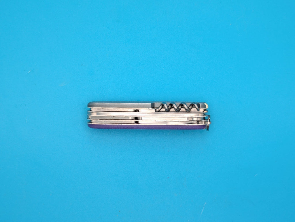 Custom Victorinox Huntsman Silver & Purple Swiss Army Knife Multi Tool!