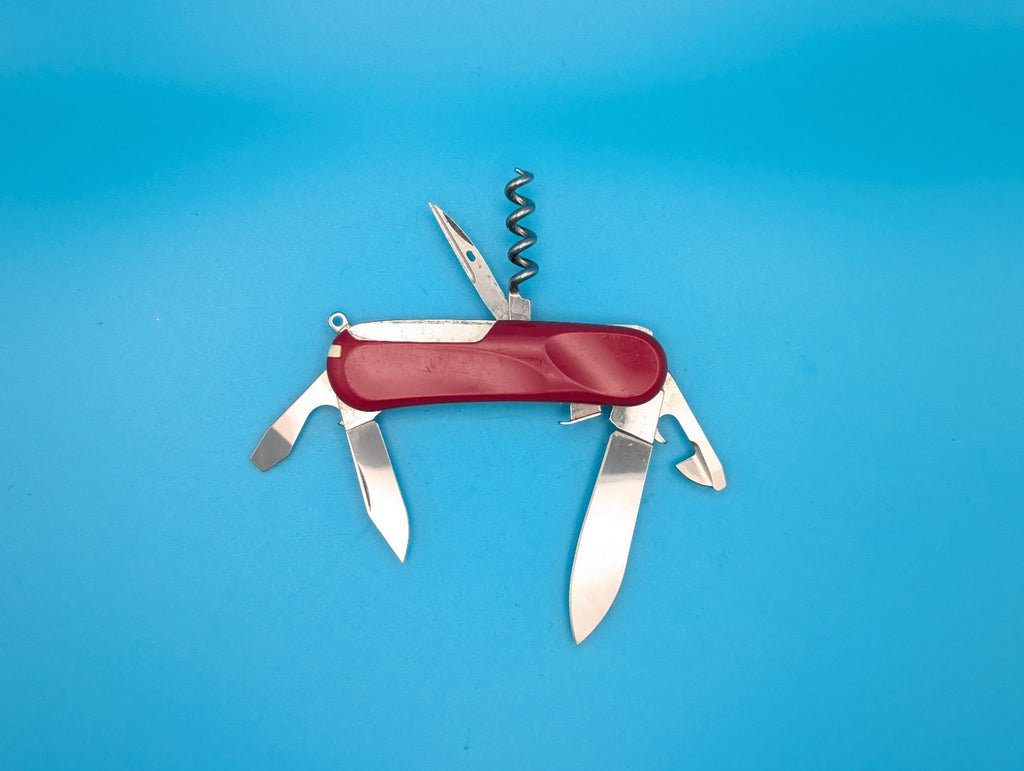 Victorinox EVO S101 Locking Blade Red Swiss Army Knife Multi Tool!
