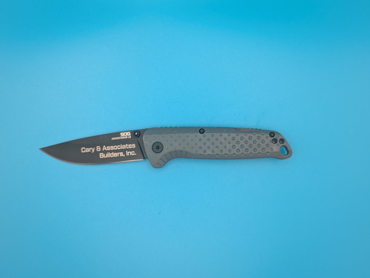 SOG Adventurer LB Lockback Gray Folding 5Cr15MoV Pocket Knife!