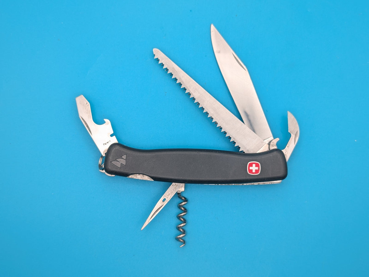 Vintage Wenger Ranger 155 Swiss Army Knife Multi Tool! 130mm