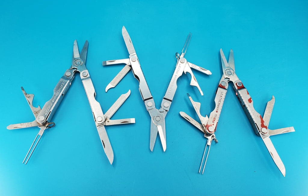Leatherman Micra Multi-Tool Knife Scissors Key Ring Stainless Steel! LOT OF 3!