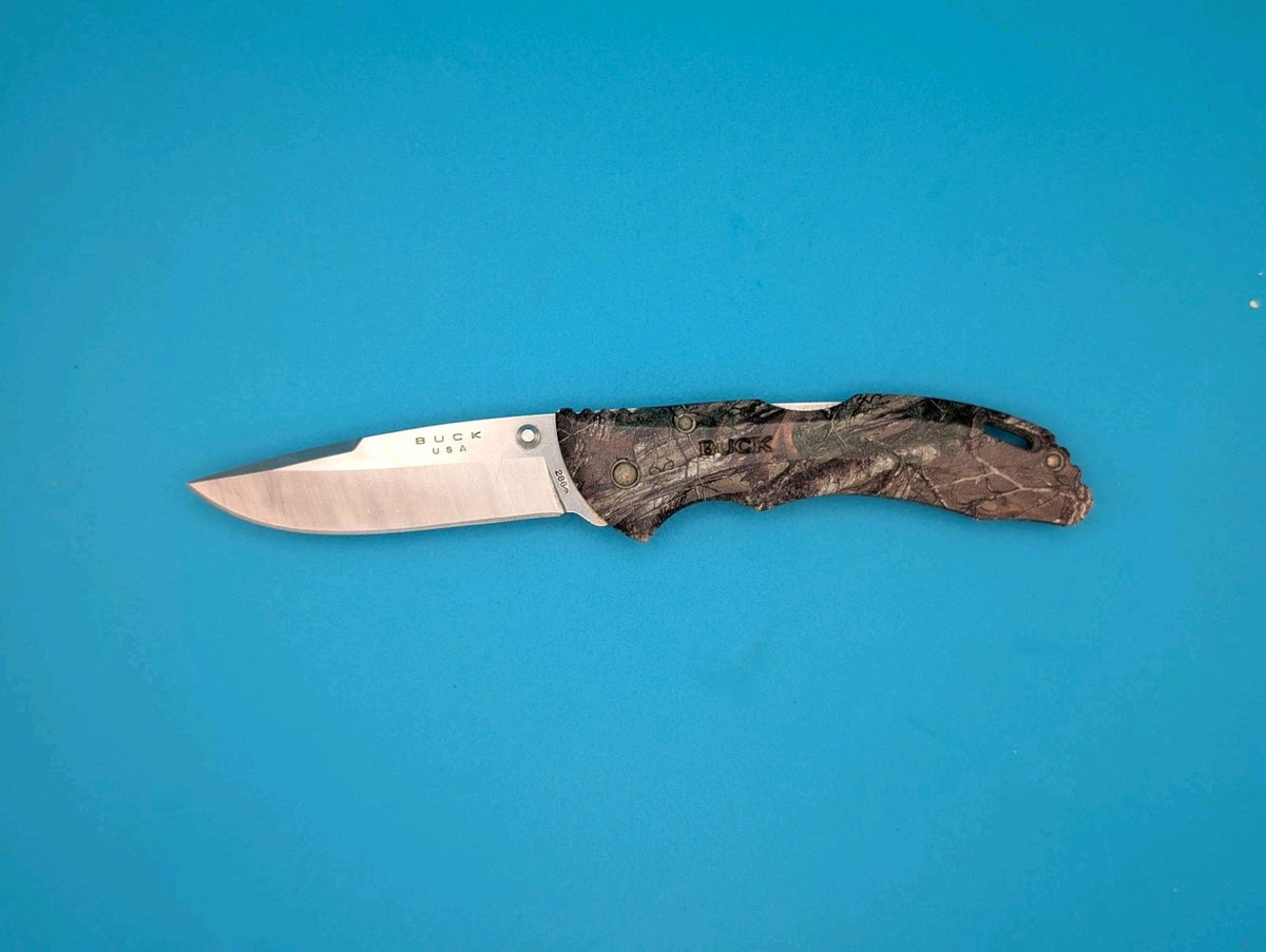Buck USA FOREST CAMO 286 Lockback Plain Edge Folding Pocket Knife!
