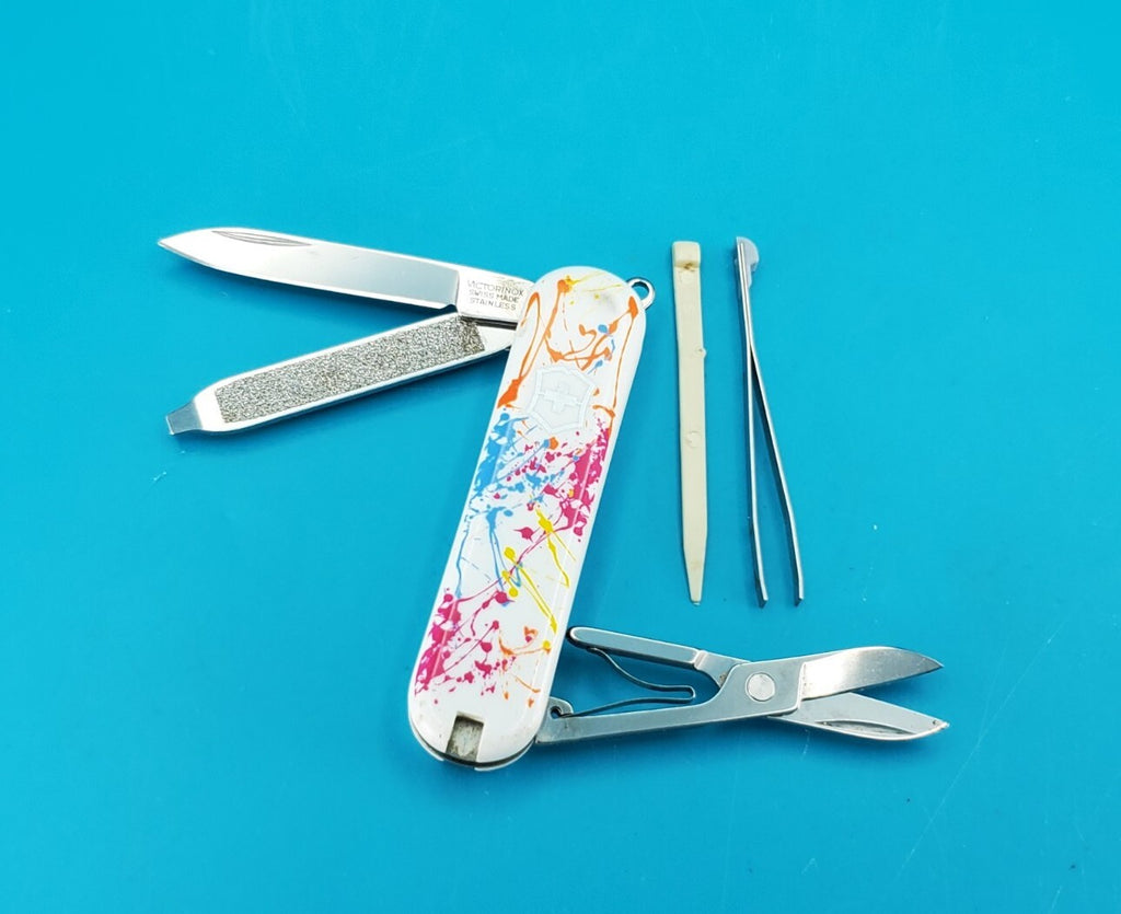 Victorinox Classic Limited Edition 2010 "Splatter" Swiss Army Knife Multi Tool!