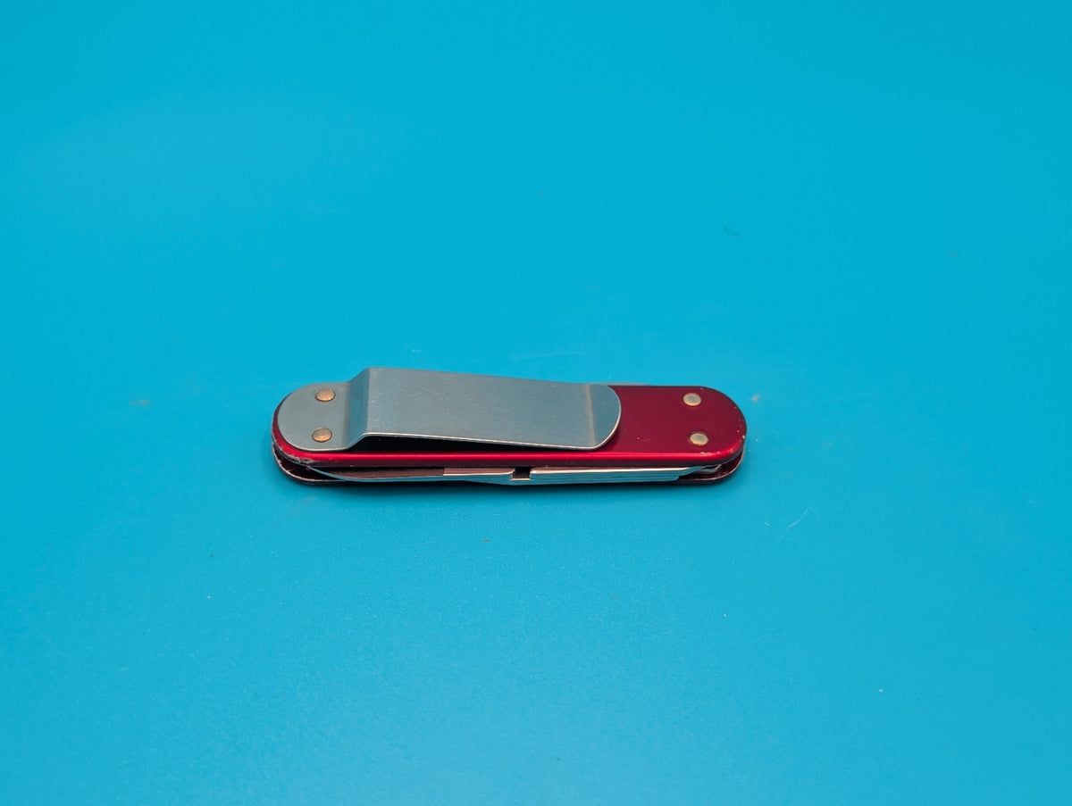 Wenger Esquire Money Clip 65mm Red ALOX Swiss Army Knife Multi Tool!