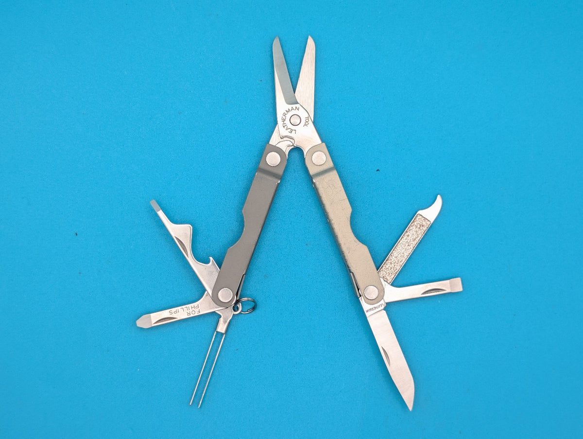 Leatherman Micra Multi-Tool, Knife, Scissors, Key Ring, Spruce!
