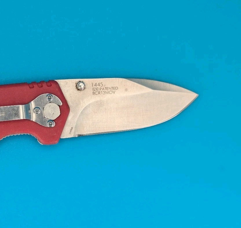 Kershaw 1445 Half Ton LinerLock Red & Black Wrench Clip Pocket Knife!