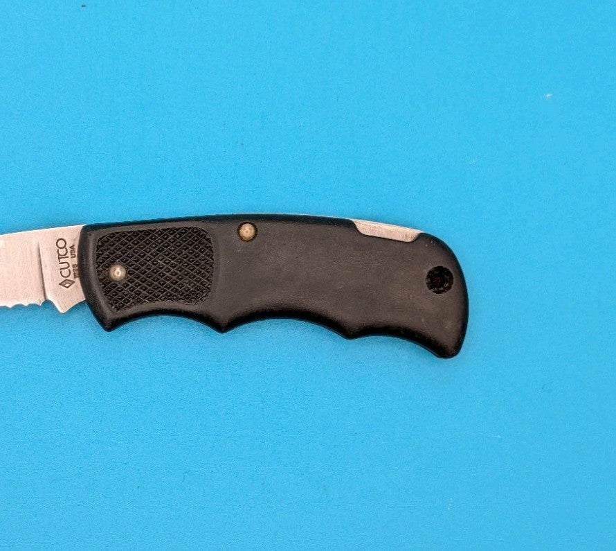 Cutco 1886 Serrated Edge Blade USA Lockback Knife! Black Handle! *LUND*
