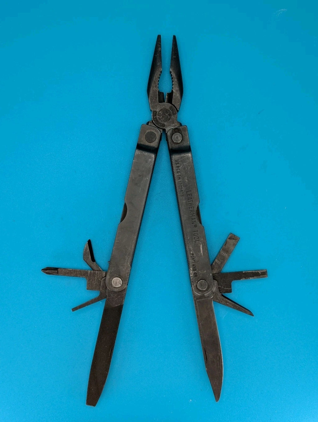 Leatherman PST Black Multi-Tool Leather Sheath Retired Collectible USA