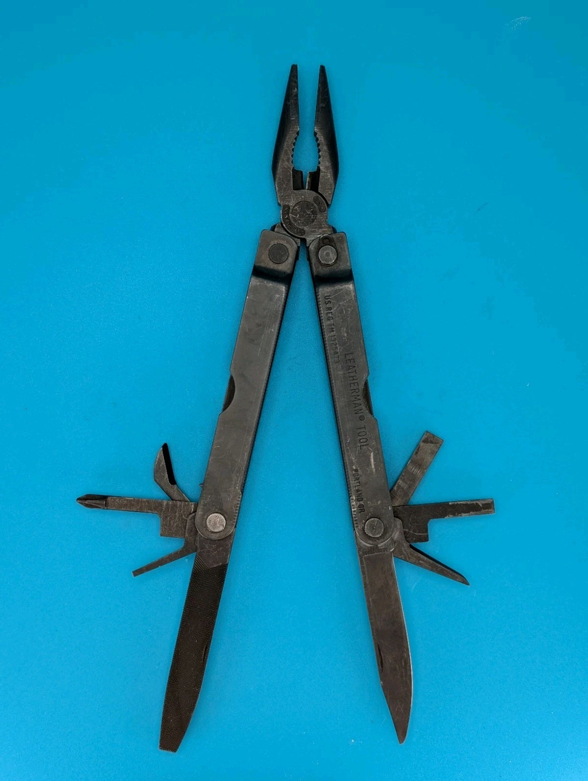 Leatherman PST Black Multi-Tool Leather Sheath Retired Collectible USA