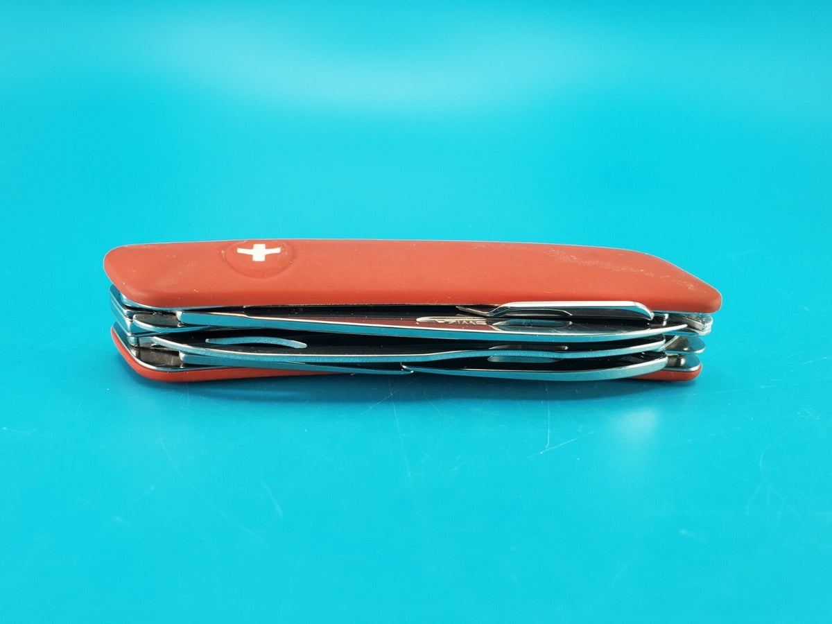 Swiza A18-14 Swiss Pocket Knife Stainless Steel Blades OD Red Synthetic Handle