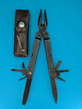 Leatherman PST Black Multi-Tool Leather Sheath Retired Collectible USA