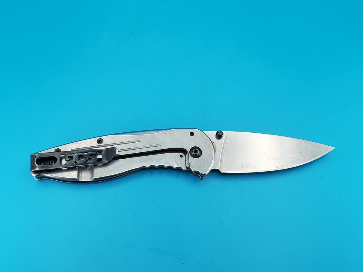 SOG Aegis FL Flipper Knife Frame Lock Plain Edge Blade!