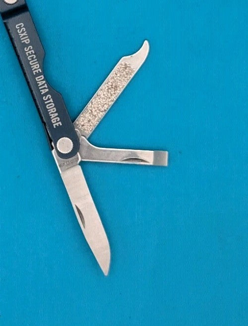 Leatherman Micra Multi-Tool, Knife, Scissors, Key Ring, Blue! CSXIP SECURE DATA