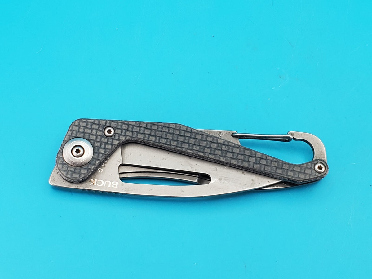 Buck 818 Apex Carbon Fiber Handle Folding Pocket Knife! RARE!