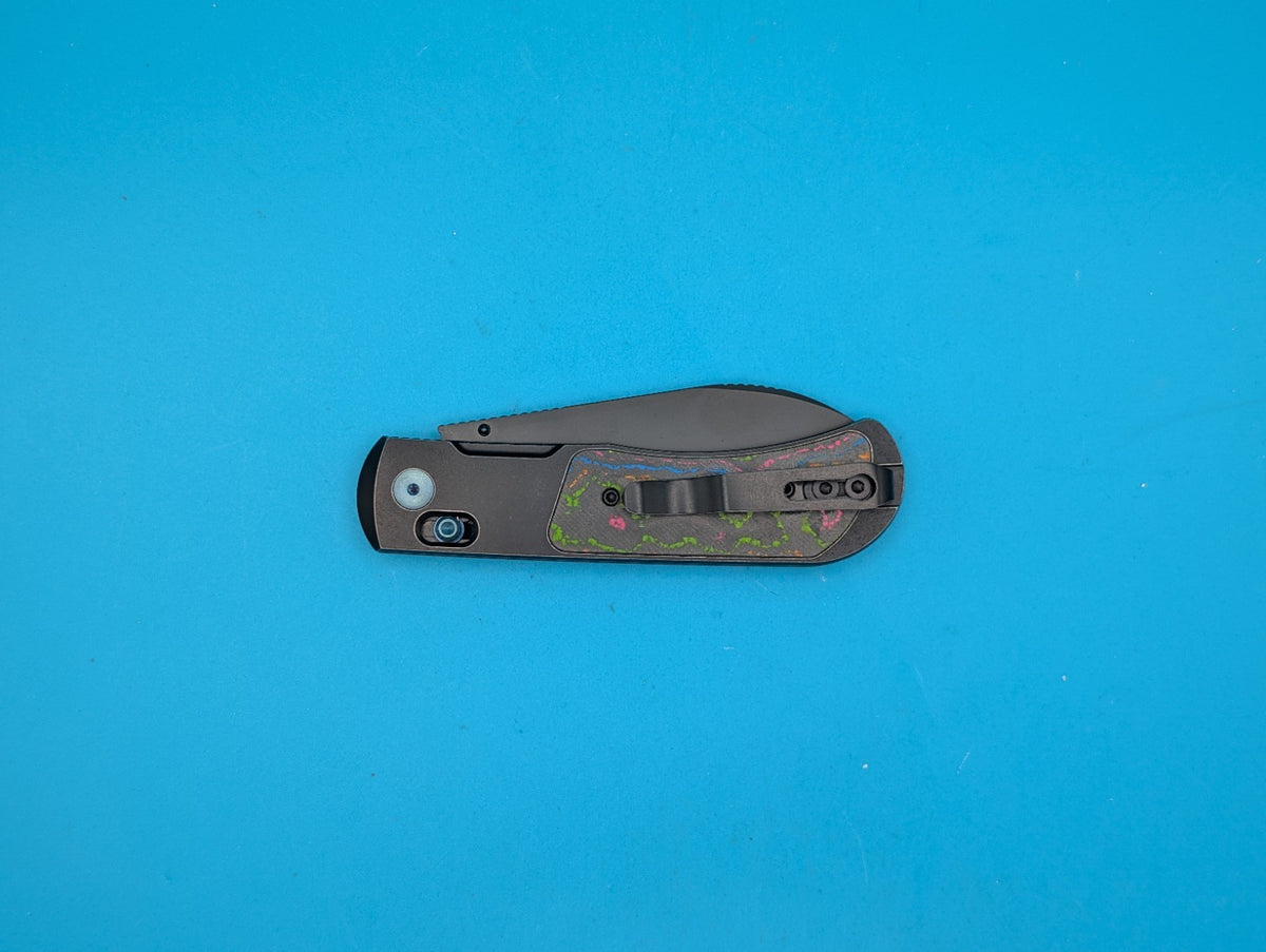 Kizer Tycho AZO M390 Blade Steel, Titanium Frame, 80’s Camo Carbon Handle