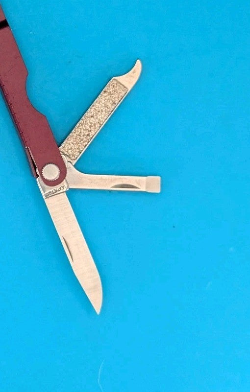 Leatherman Micra Multi-Tool, Knife, Scissors, Key Ring, Cherry Red!