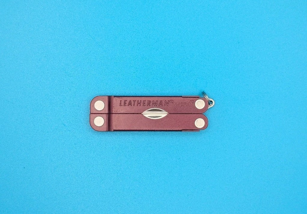 Leatherman Micra Multi-Tool, Knife, Scissors, Key Ring, Maroon!