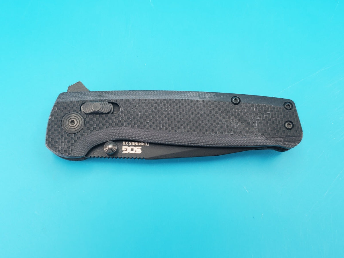 Sog Terminus XR 2.95" D2 Steel Blade Folding Knife! BLACK!