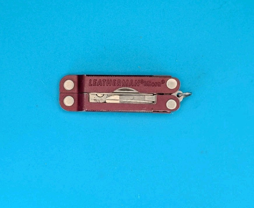 Leatherman Micra Multi-Tool, Knife, Scissors, Key Ring, Cherry Red!