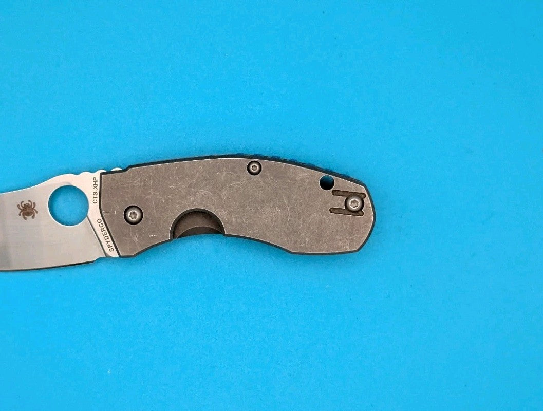 Spyderco Techno 1 Titanium CTS-XHP Steel Rare Discontinued Pocket Knife!