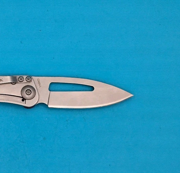 Rare Retired Buck 818 Apex Purple Handle Folding Pocket Knife!