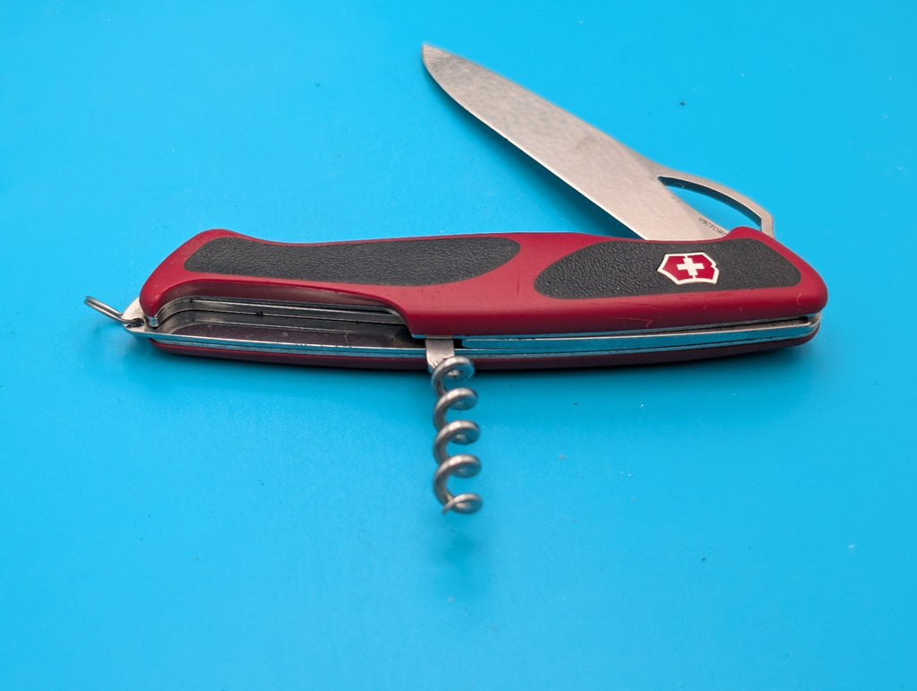 Victorinox Rangergrip 63 Black & Red Swiss Army Knife Multi Tool! RARE!
