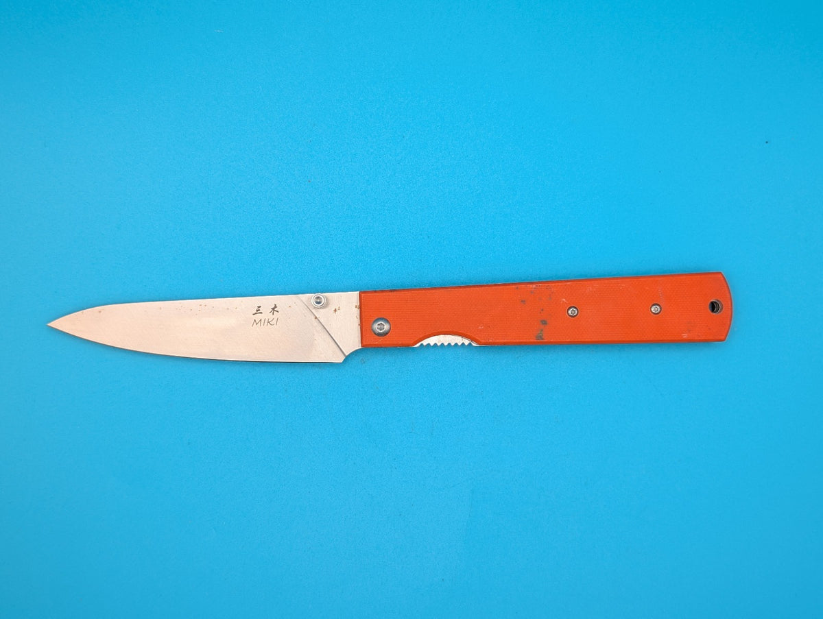 Miki Kitchen Knife Micarta Handle 440A Stainless Steel Blade Made In Japan