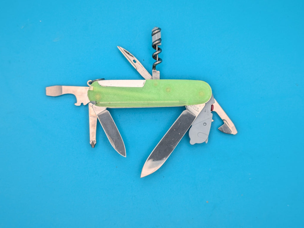 Victorinox Spartan Lite Plus Firefly Green Glow Swiss Army Knife Multi Tool!