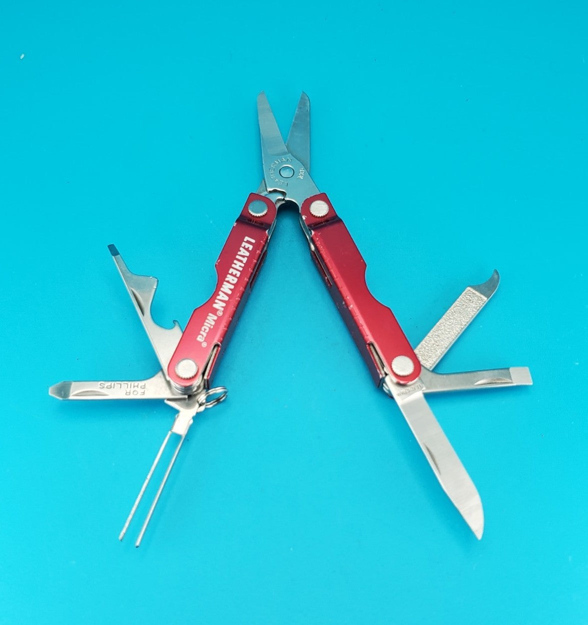 Leatherman Micra Multi-Tool, Knife, Scissors, Key Ring, Red!