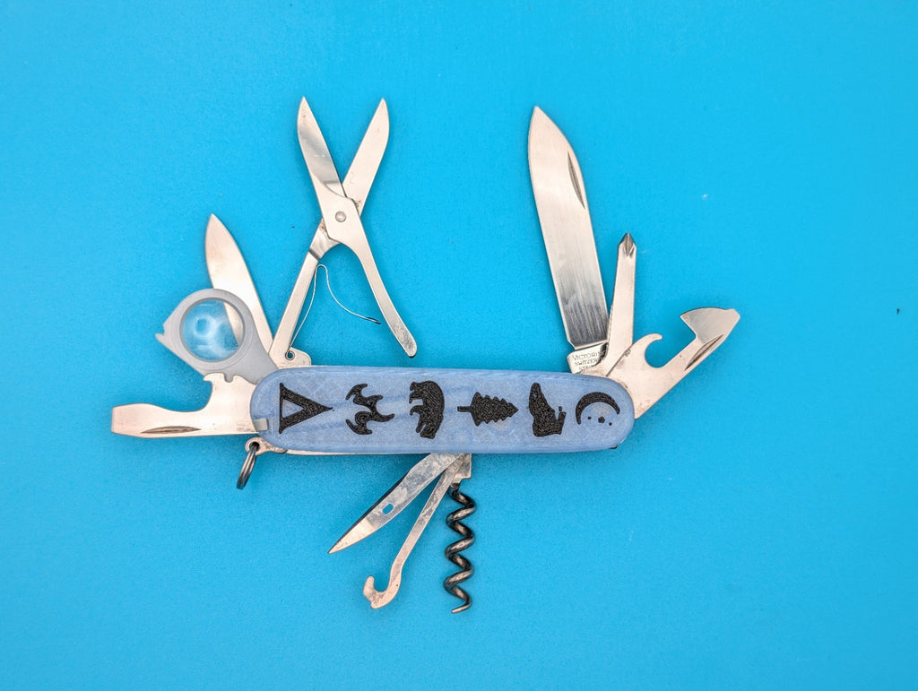 CUSTOM VICTORINOX EXPLORER SWISS ARMY KNIFE MULTI TOOL! 91mm