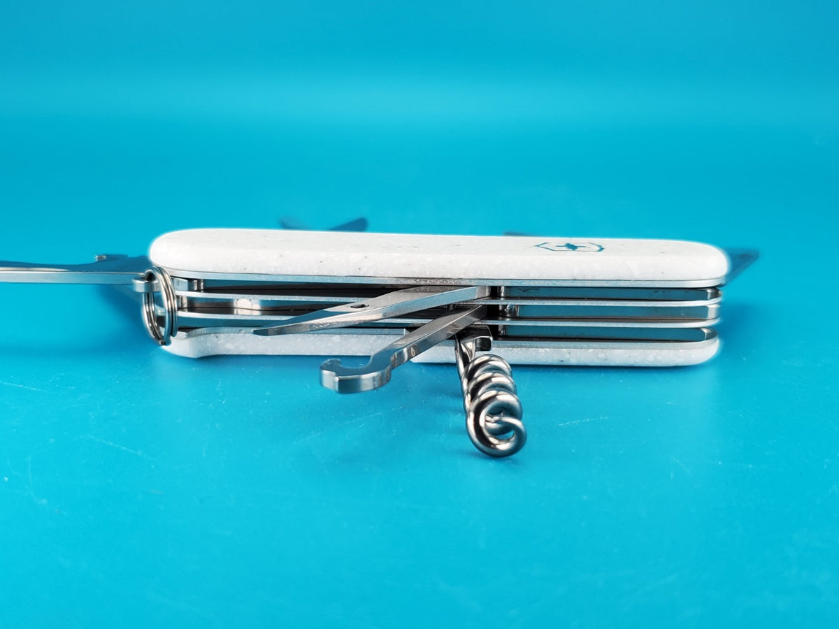 2025 Victorinox Companion Corian Handle Damast Blade Swiss Army Knife #4879/7000