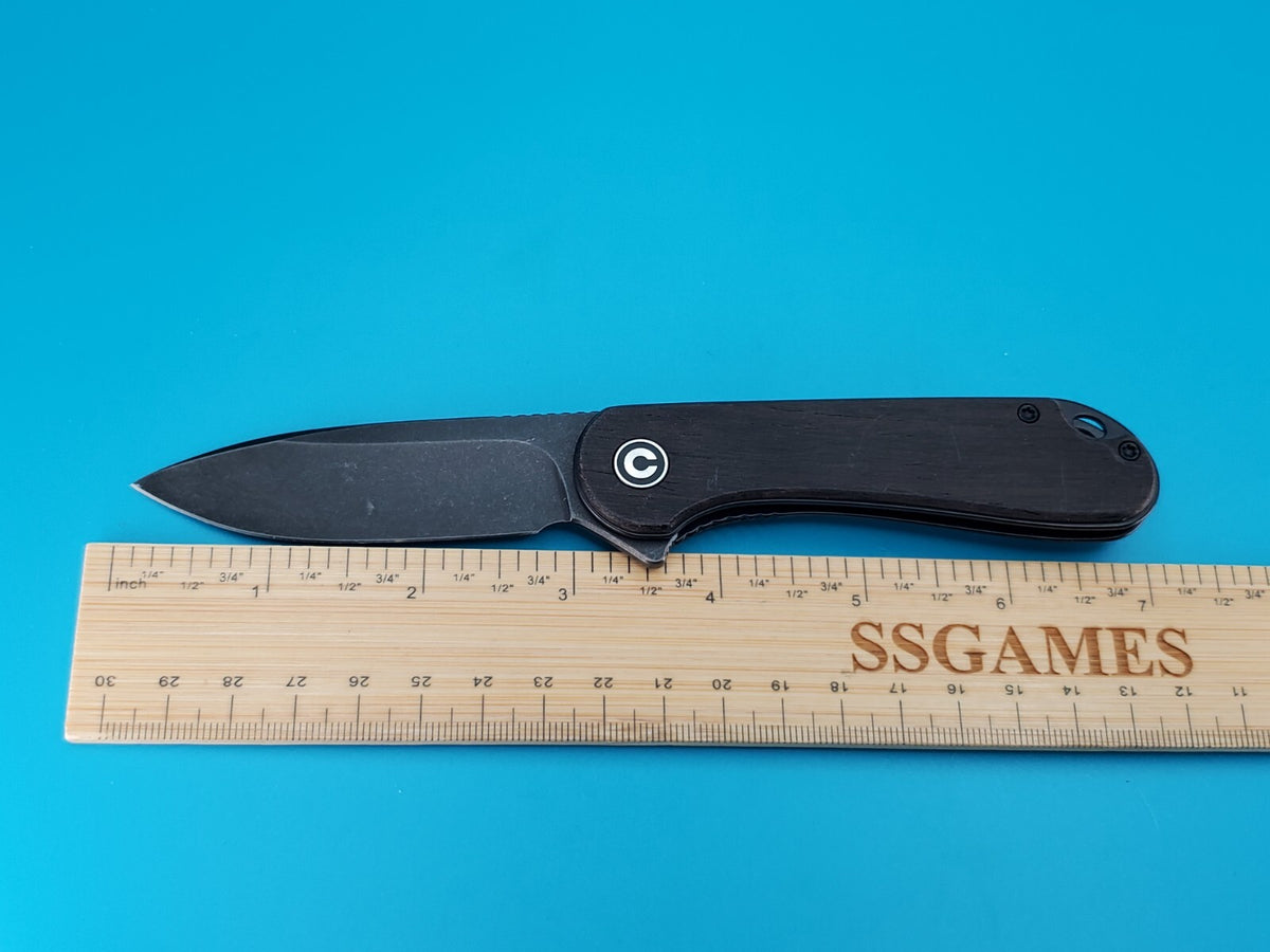 Civivi Knives Elementum Liner Lock C907W D2 Steel Black Ebony Wood