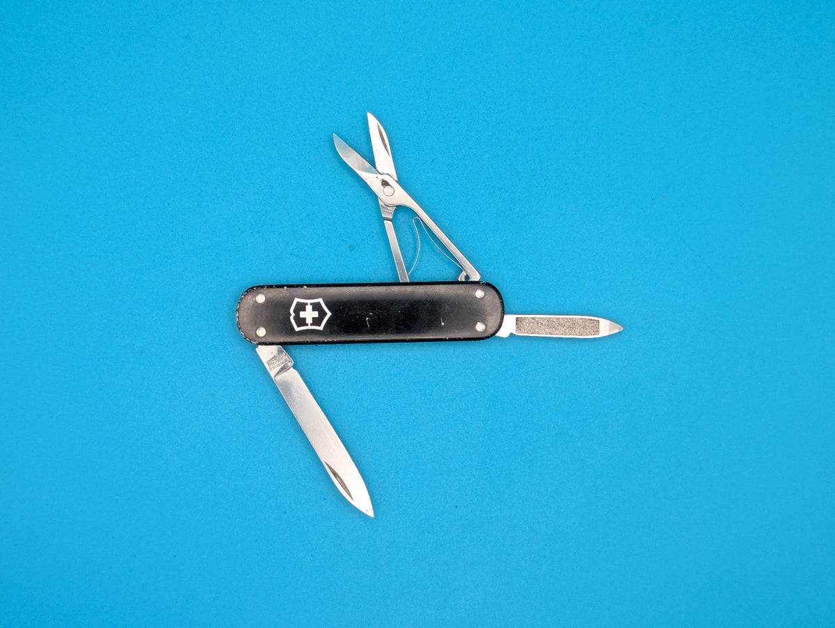 Victorinox Money Clip Black Alox Swiss Army Knife Multi Tool!