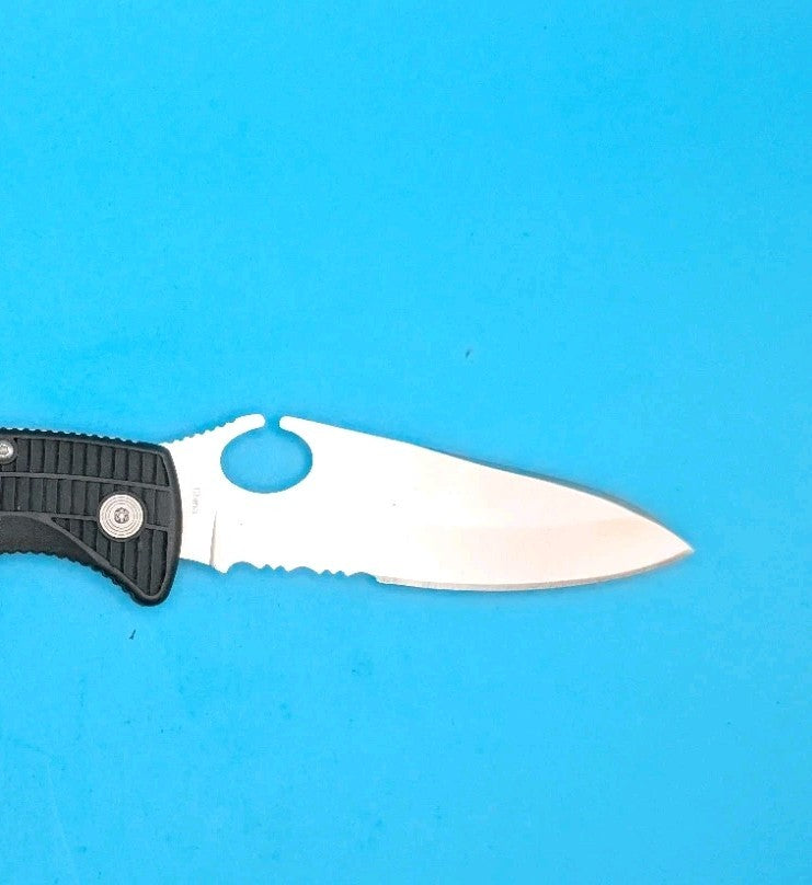 Sog Sogzilla Combo Edge Single Blade EDC Lockback Knife! Black!
