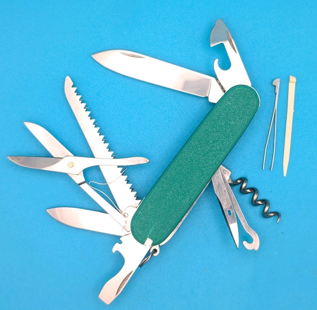 Custom Victorinox Huntsman Green Swiss Army Knife Multi Tool!