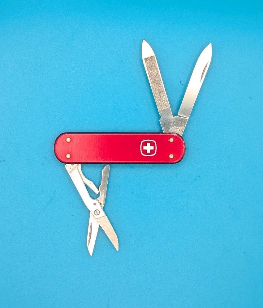 Wenger Esquire Money Clip 65mm Red ALOX Swiss Army Knife Multi Tool!