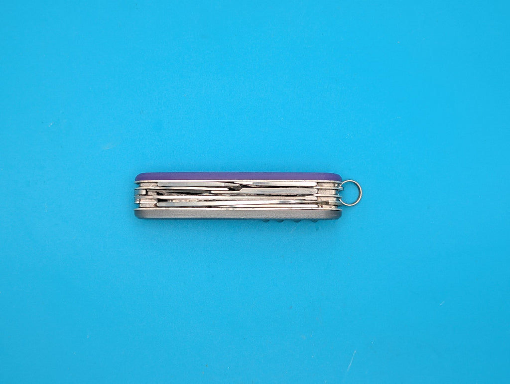 Custom Victorinox Huntsman Silver & Purple Swiss Army Knife Multi Tool!