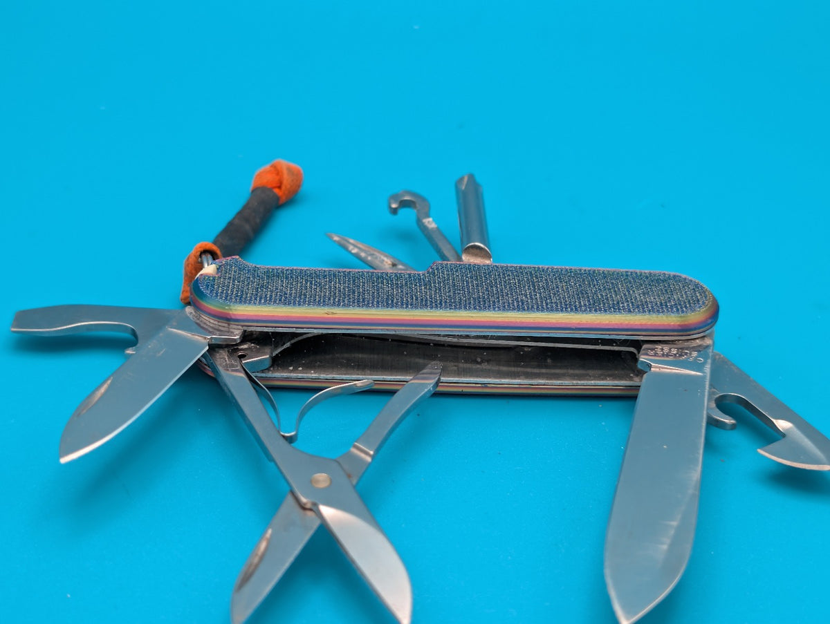 Victorinox Super Tinker Swiss Army Knife Multi Tool! Rainbow Twist!